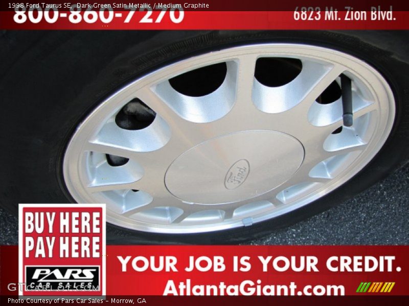 Dark Green Satin Metallic / Medium Graphite 1998 Ford Taurus SE