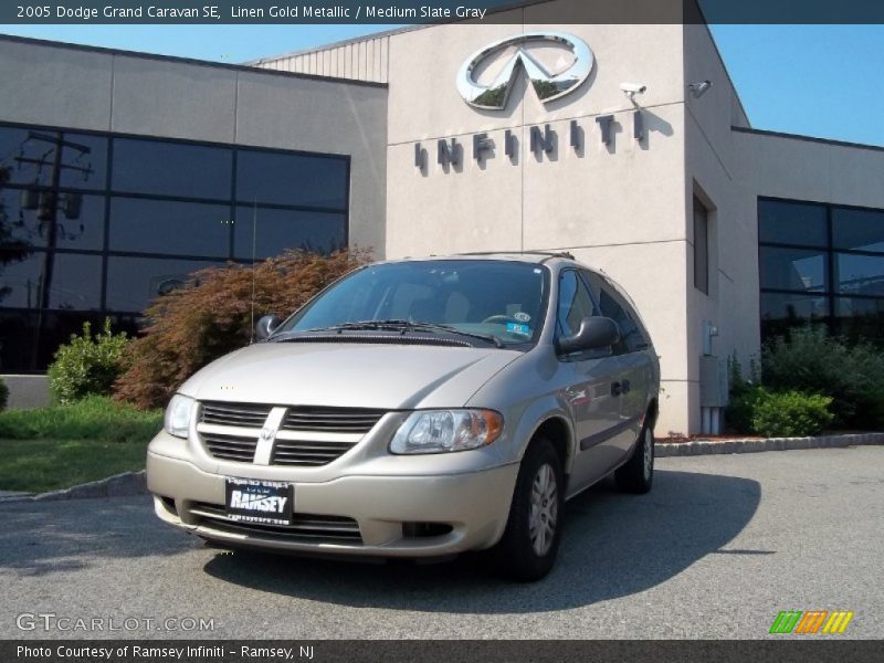 Linen Gold Metallic / Medium Slate Gray 2005 Dodge Grand Caravan SE