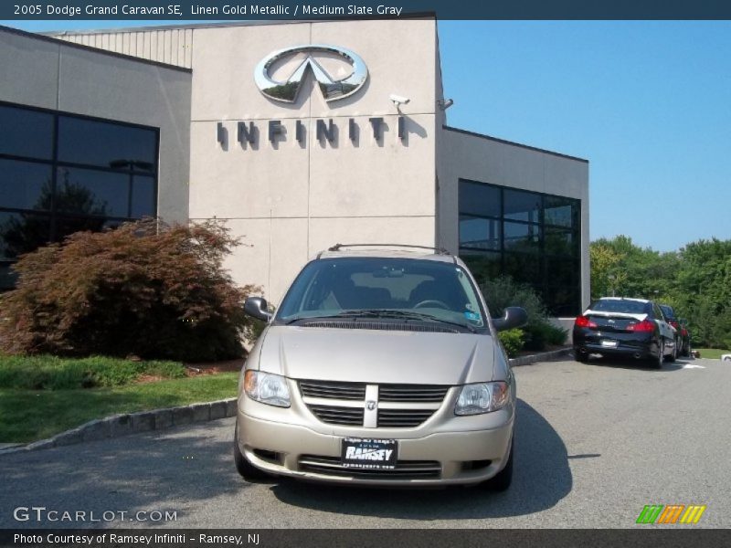 Linen Gold Metallic / Medium Slate Gray 2005 Dodge Grand Caravan SE