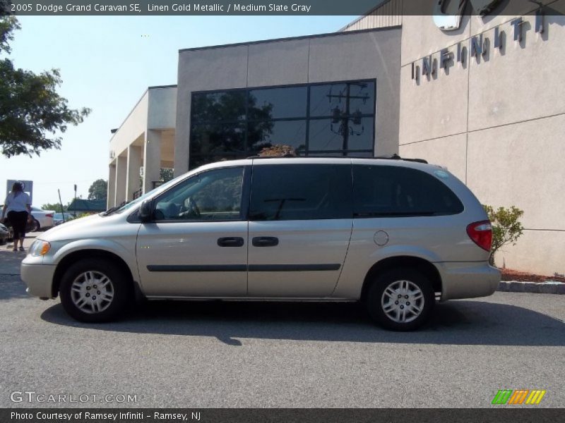 Linen Gold Metallic / Medium Slate Gray 2005 Dodge Grand Caravan SE