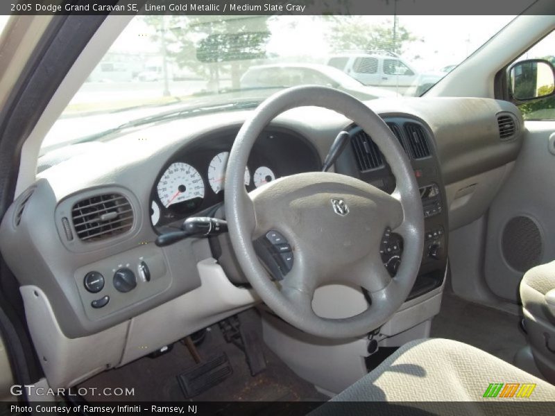 Linen Gold Metallic / Medium Slate Gray 2005 Dodge Grand Caravan SE