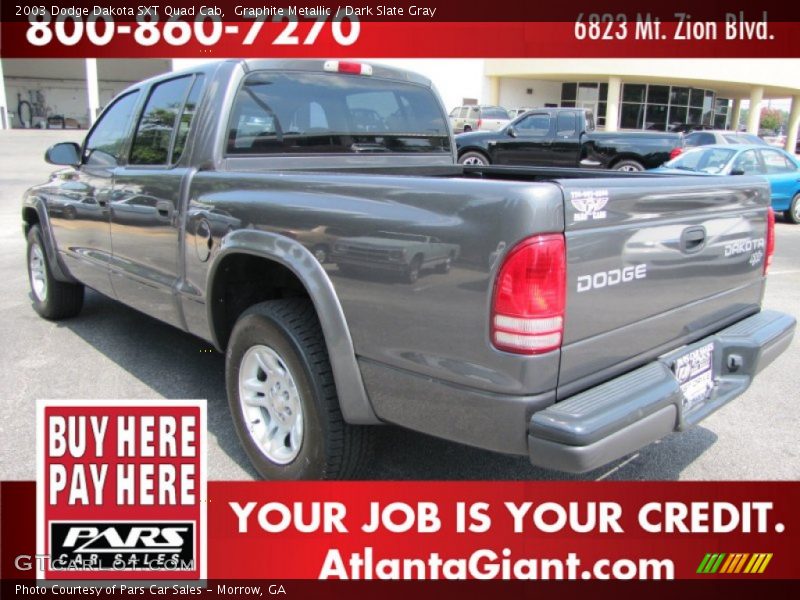 Graphite Metallic / Dark Slate Gray 2003 Dodge Dakota SXT Quad Cab