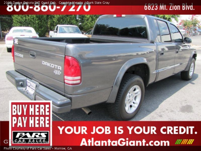 Graphite Metallic / Dark Slate Gray 2003 Dodge Dakota SXT Quad Cab