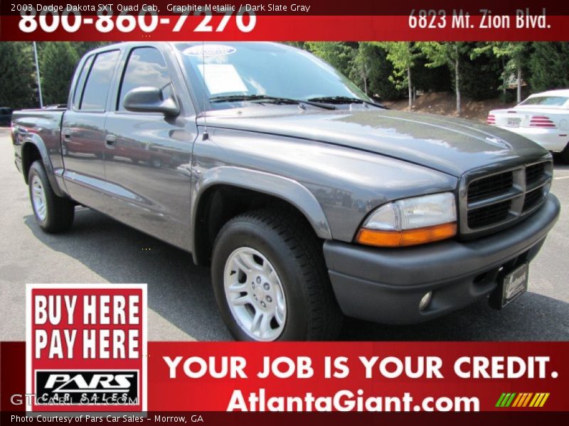 Graphite Metallic / Dark Slate Gray 2003 Dodge Dakota SXT Quad Cab