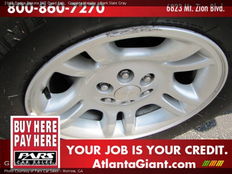 Graphite Metallic / Dark Slate Gray 2003 Dodge Dakota SXT Quad Cab