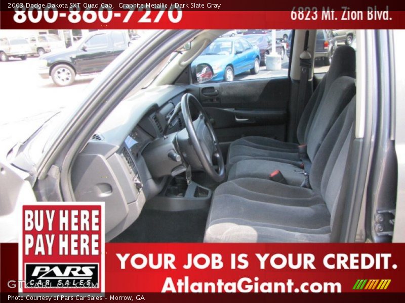 Graphite Metallic / Dark Slate Gray 2003 Dodge Dakota SXT Quad Cab