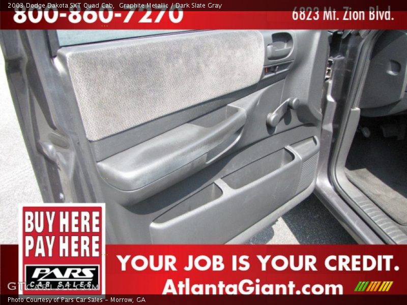 Graphite Metallic / Dark Slate Gray 2003 Dodge Dakota SXT Quad Cab