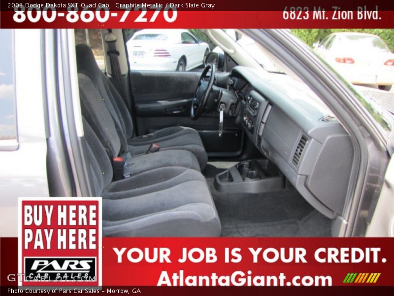 Graphite Metallic / Dark Slate Gray 2003 Dodge Dakota SXT Quad Cab