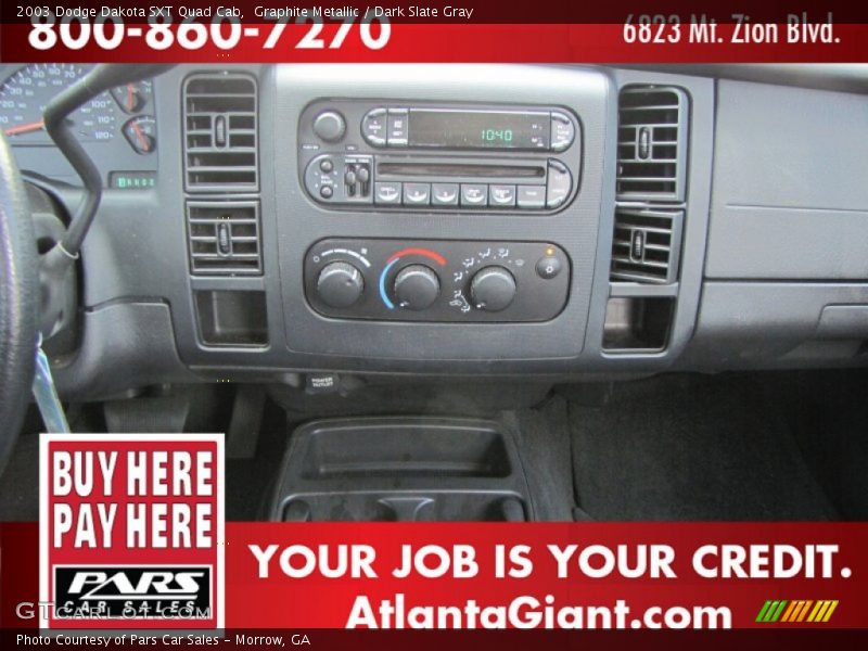 Graphite Metallic / Dark Slate Gray 2003 Dodge Dakota SXT Quad Cab