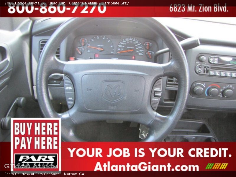 Graphite Metallic / Dark Slate Gray 2003 Dodge Dakota SXT Quad Cab