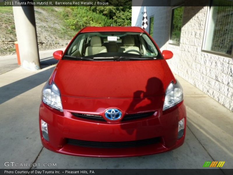 Barcelona Red Metallic / Bisque 2011 Toyota Prius Hybrid III