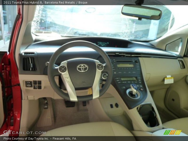 Barcelona Red Metallic / Bisque 2011 Toyota Prius Hybrid III