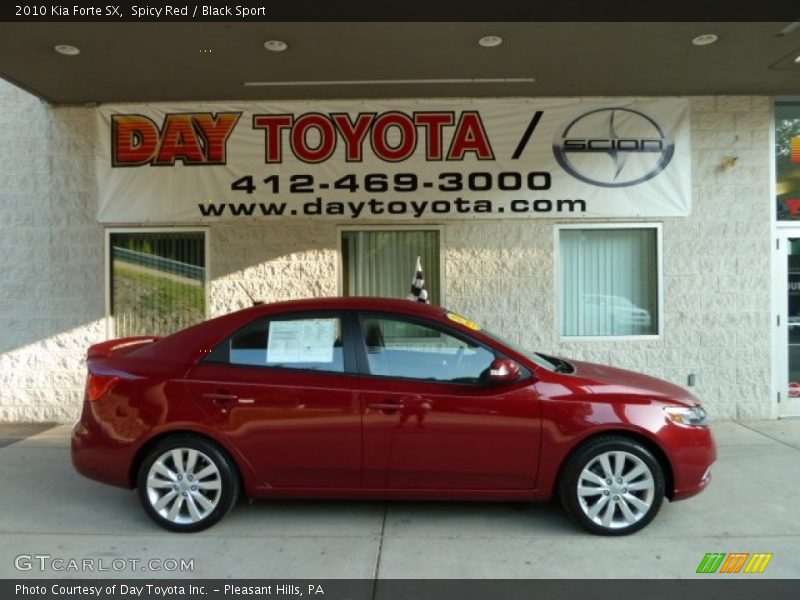 Spicy Red / Black Sport 2010 Kia Forte SX