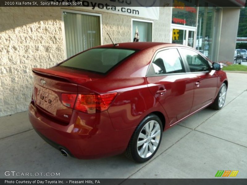 Spicy Red / Black Sport 2010 Kia Forte SX