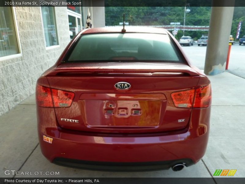 Spicy Red / Black Sport 2010 Kia Forte SX