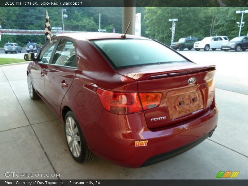 Spicy Red / Black Sport 2010 Kia Forte SX