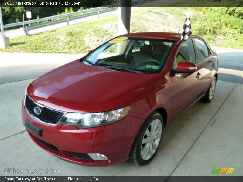 Spicy Red / Black Sport 2010 Kia Forte SX