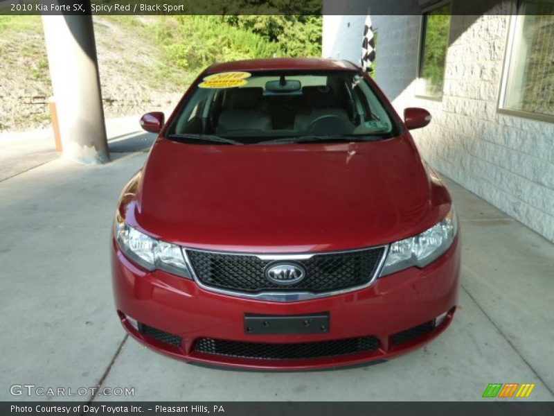 Spicy Red / Black Sport 2010 Kia Forte SX