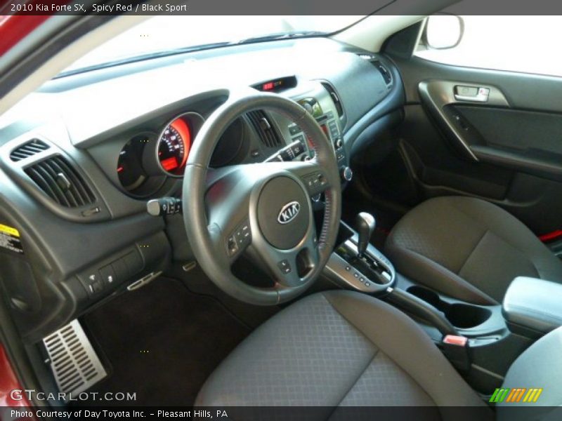 Spicy Red / Black Sport 2010 Kia Forte SX