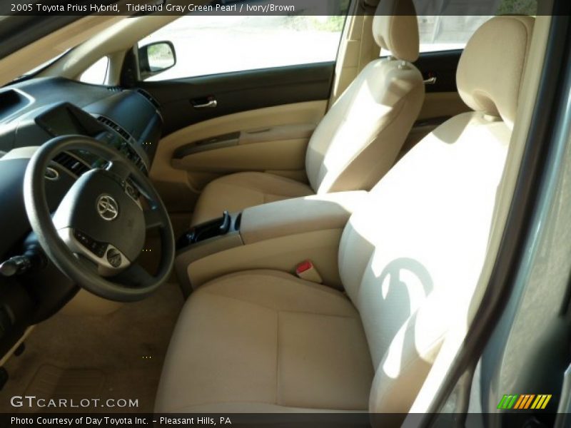 Tideland Gray Green Pearl / Ivory/Brown 2005 Toyota Prius Hybrid