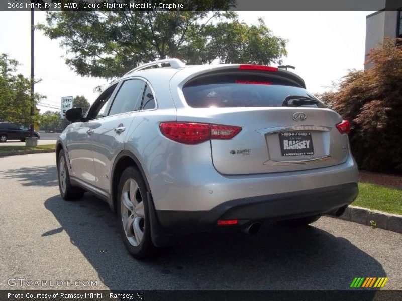 Liquid Platinum Metallic / Graphite 2009 Infiniti FX 35 AWD