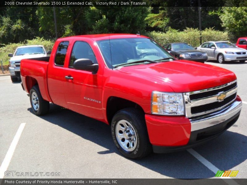 Victory Red / Dark Titanium 2008 Chevrolet Silverado 1500 LS Extended Cab