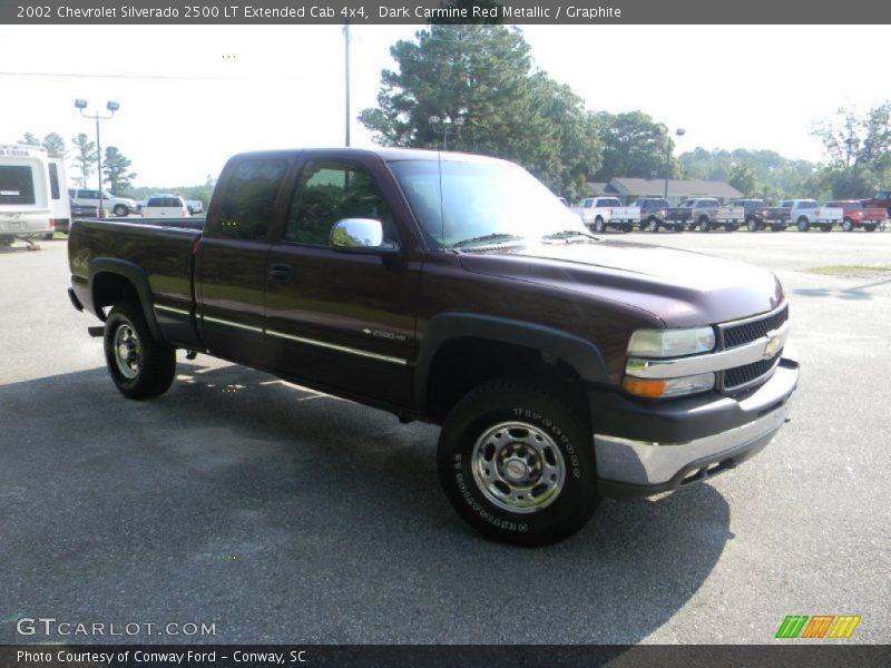 Dark Carmine Red Metallic / Graphite 2002 Chevrolet Silverado 2500 LT Extended Cab 4x4