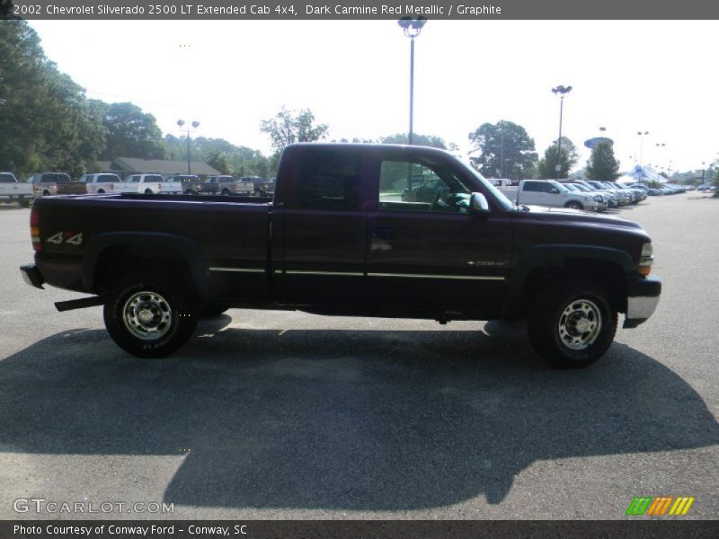 Dark Carmine Red Metallic / Graphite 2002 Chevrolet Silverado 2500 LT Extended Cab 4x4