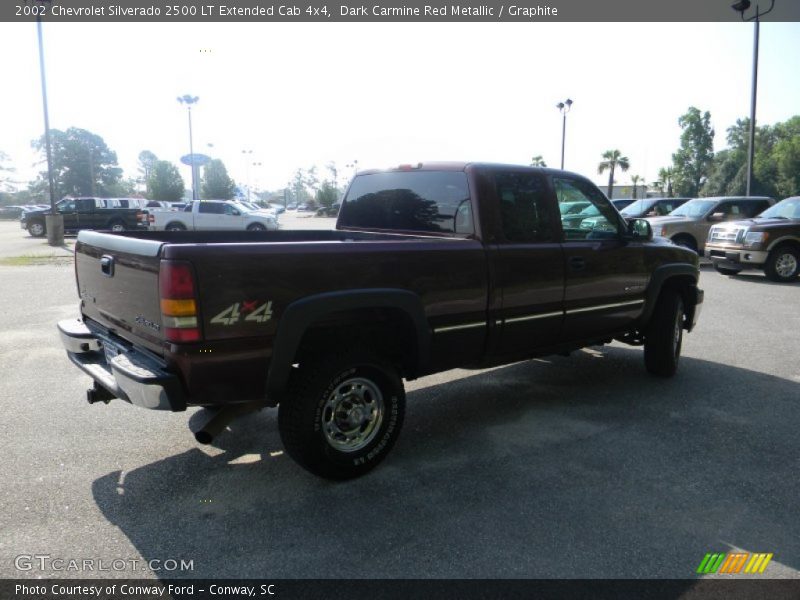 Dark Carmine Red Metallic / Graphite 2002 Chevrolet Silverado 2500 LT Extended Cab 4x4