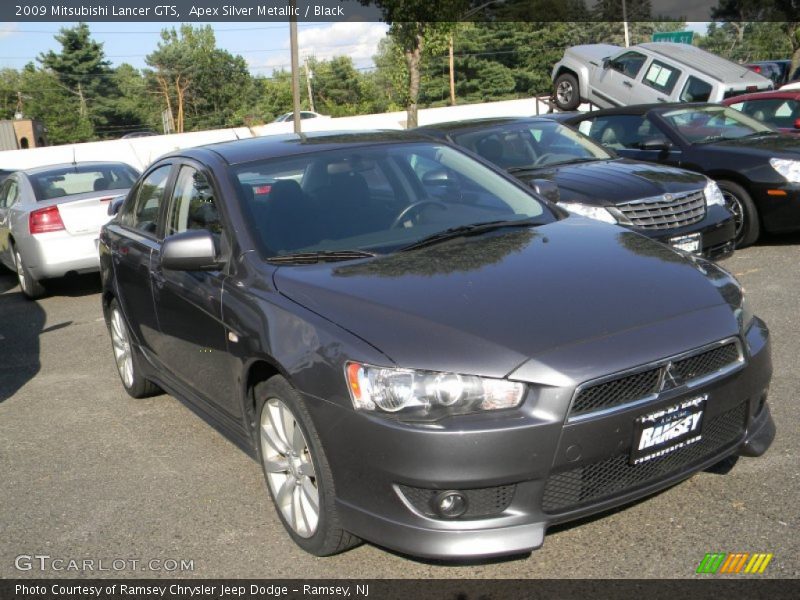 Apex Silver Metallic / Black 2009 Mitsubishi Lancer GTS