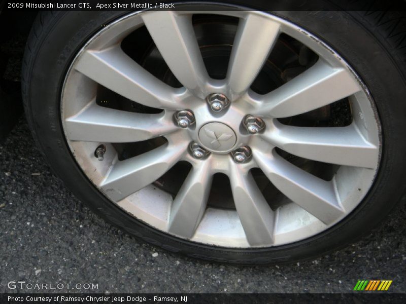 Apex Silver Metallic / Black 2009 Mitsubishi Lancer GTS
