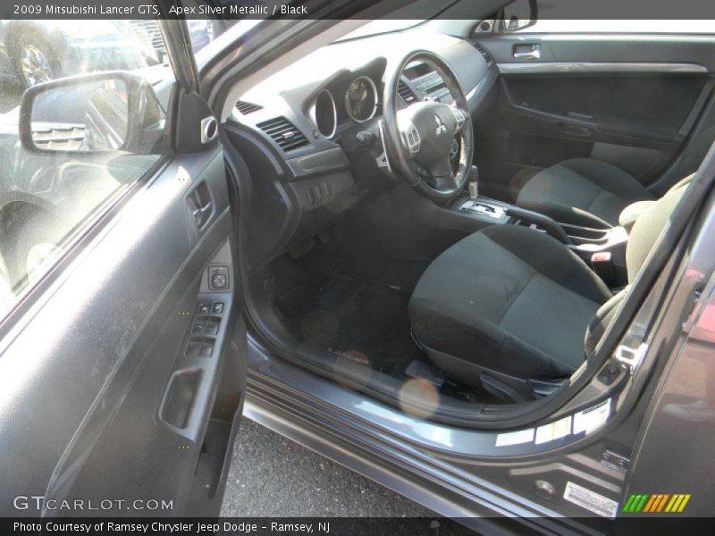 Apex Silver Metallic / Black 2009 Mitsubishi Lancer GTS