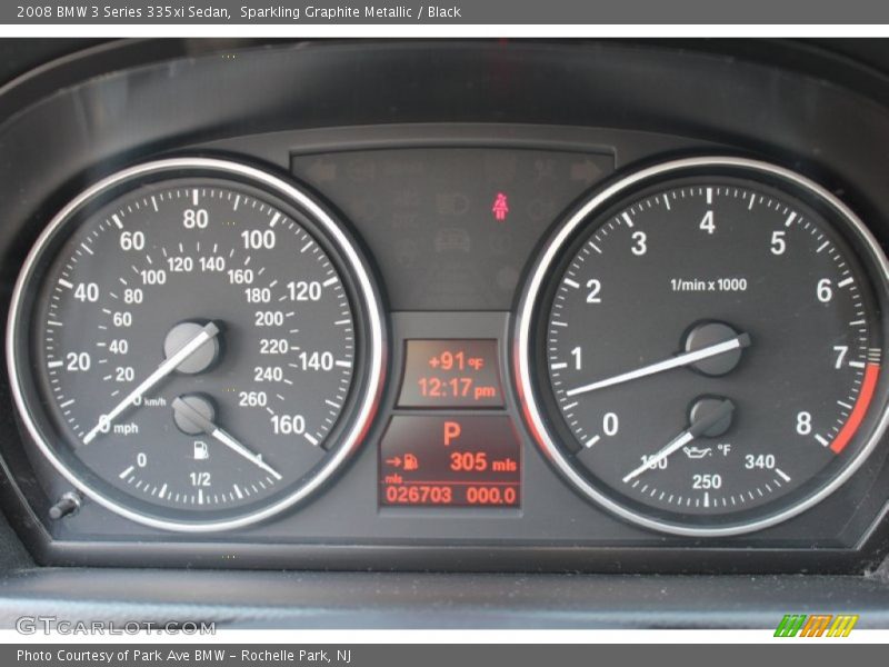 Sparkling Graphite Metallic / Black 2008 BMW 3 Series 335xi Sedan