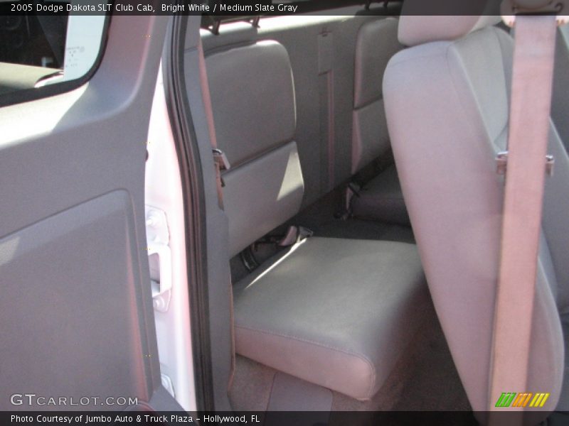 Bright White / Medium Slate Gray 2005 Dodge Dakota SLT Club Cab