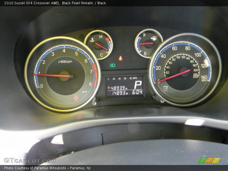 Black Pearl Metallic / Black 2010 Suzuki SX4 Crossover AWD