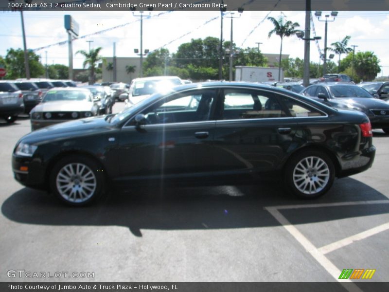 Cambridge Green Pearl / Cardamom Beige 2007 Audi A6 3.2 quattro Sedan