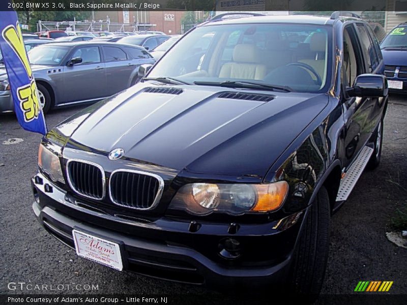 Black Sapphire Metallic / Beige 2002 BMW X5 3.0i