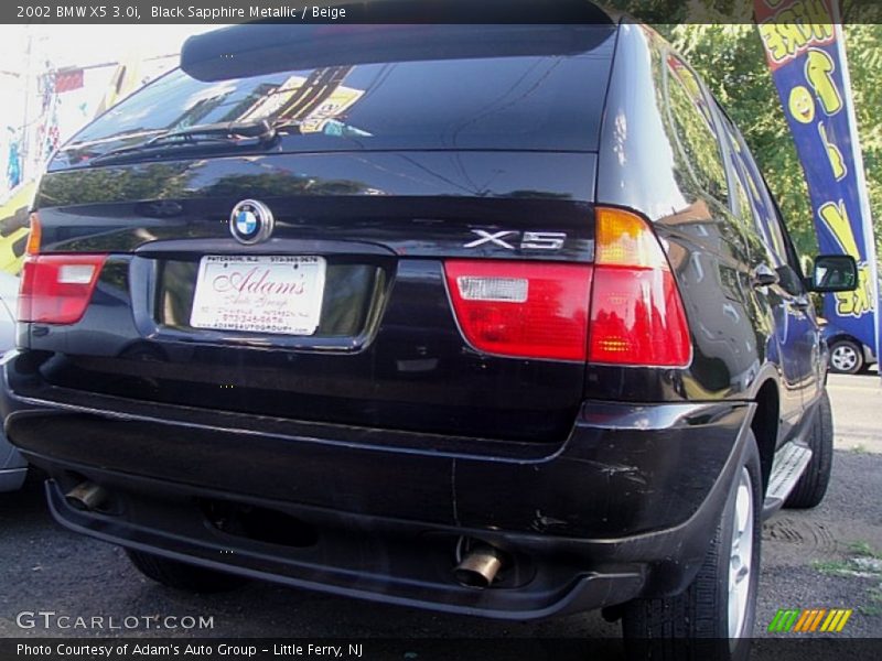 Black Sapphire Metallic / Beige 2002 BMW X5 3.0i