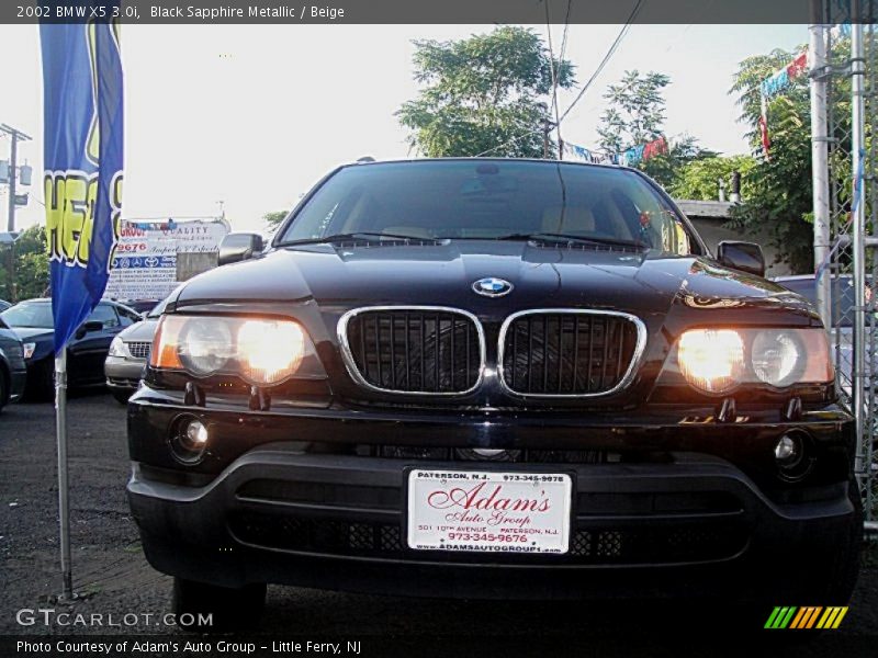 Black Sapphire Metallic / Beige 2002 BMW X5 3.0i
