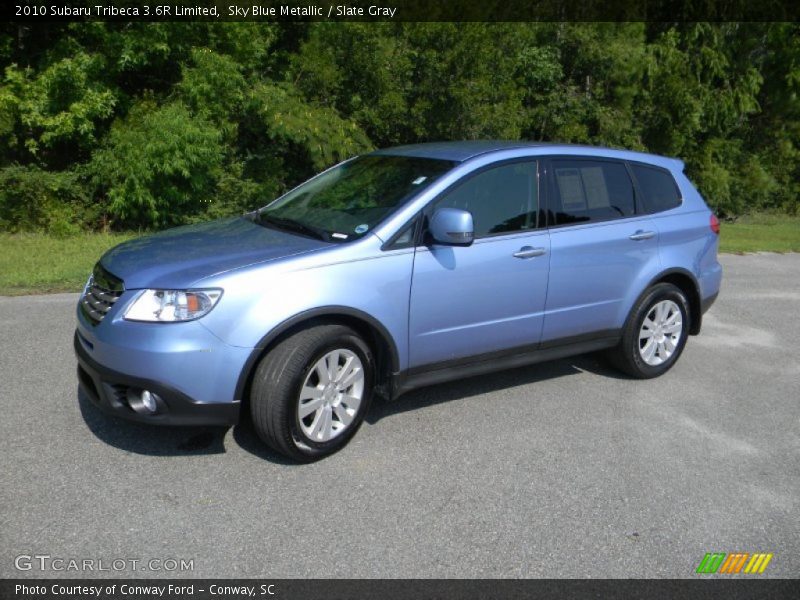 Sky Blue Metallic / Slate Gray 2010 Subaru Tribeca 3.6R Limited