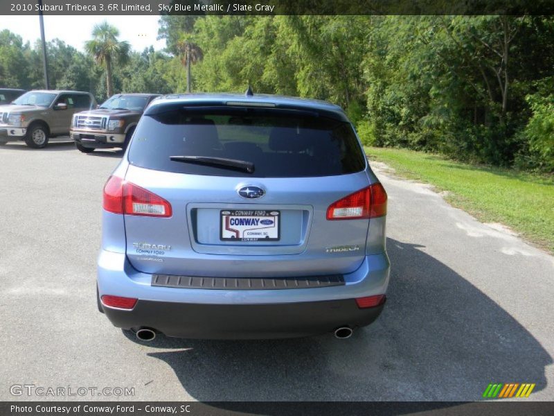 Sky Blue Metallic / Slate Gray 2010 Subaru Tribeca 3.6R Limited