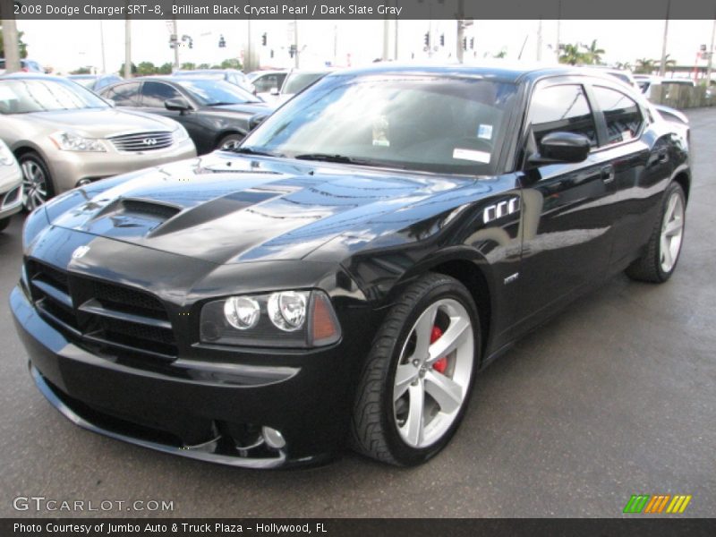 Brilliant Black Crystal Pearl / Dark Slate Gray 2008 Dodge Charger SRT-8