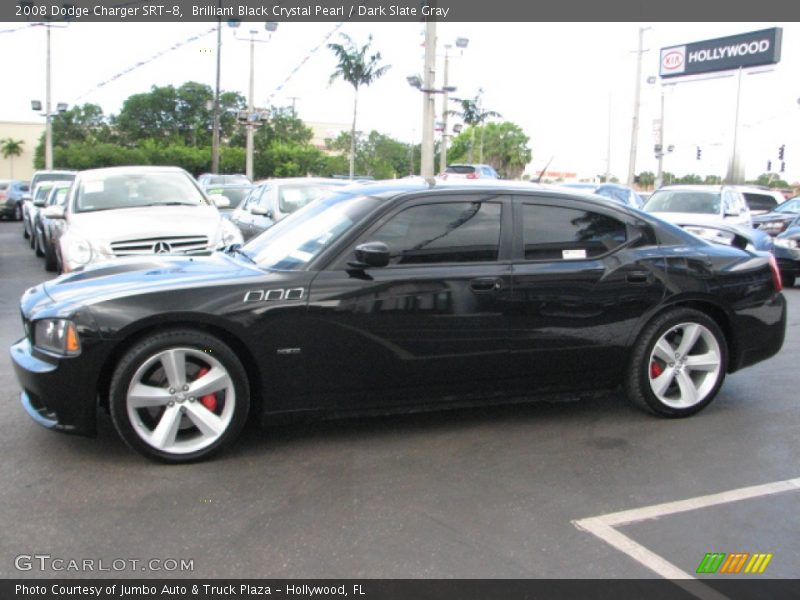Brilliant Black Crystal Pearl / Dark Slate Gray 2008 Dodge Charger SRT-8
