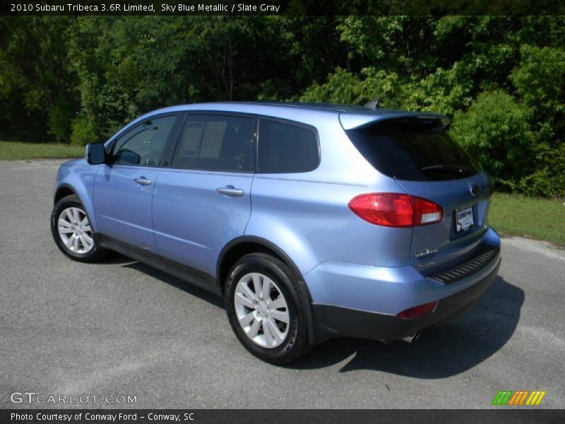 Sky Blue Metallic / Slate Gray 2010 Subaru Tribeca 3.6R Limited