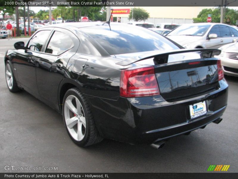 Brilliant Black Crystal Pearl / Dark Slate Gray 2008 Dodge Charger SRT-8