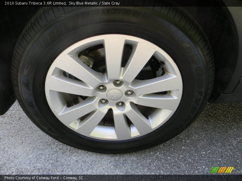 Sky Blue Metallic / Slate Gray 2010 Subaru Tribeca 3.6R Limited