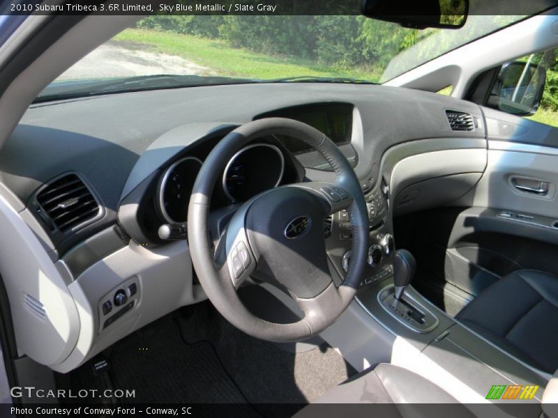 Sky Blue Metallic / Slate Gray 2010 Subaru Tribeca 3.6R Limited