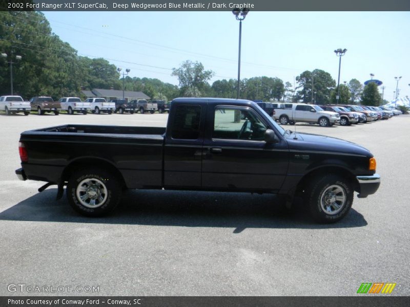 Deep Wedgewood Blue Metallic / Dark Graphite 2002 Ford Ranger XLT SuperCab