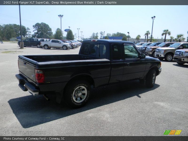 Deep Wedgewood Blue Metallic / Dark Graphite 2002 Ford Ranger XLT SuperCab