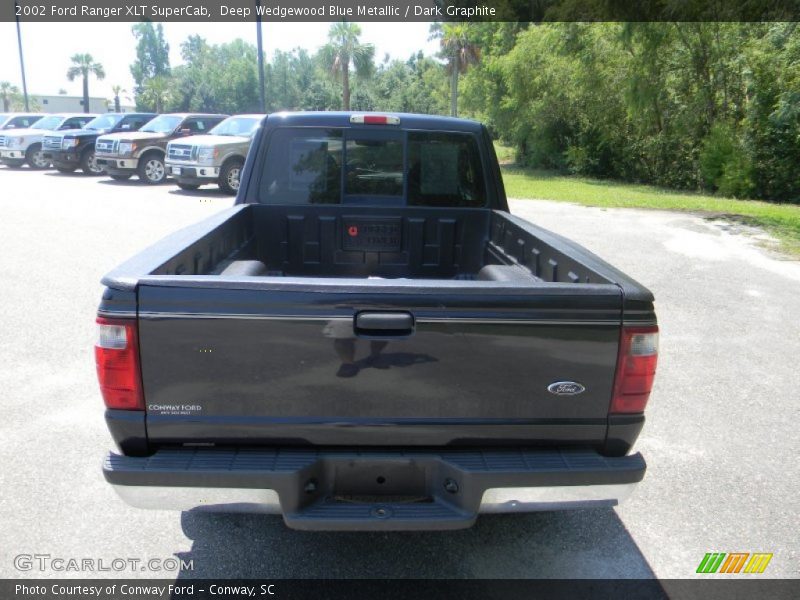 Deep Wedgewood Blue Metallic / Dark Graphite 2002 Ford Ranger XLT SuperCab